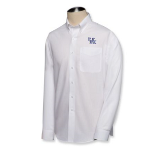 Kentucky Wildcats Men's LS Epic Easy Care Fine Twill Shirt - White